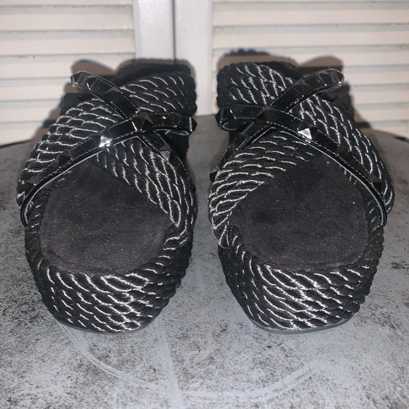 Vaneli Black Woven Women's Platform Sandals Women’s 7.5 - Picture 5 of 8